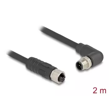 Cavo sensore/attuatore DeLOCK 80529 2 m RST M12 nero