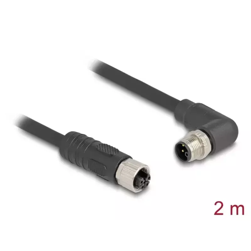 Cavo sensore/attuatore DeLOCK 80529 2 m RST M12 nero