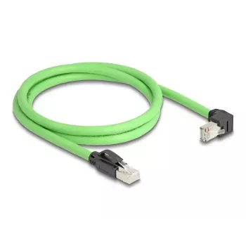 Cavo di rete DeLOCK RJ45 Cat.6A connettore maschio su connettore maschio angolare 1 m verde