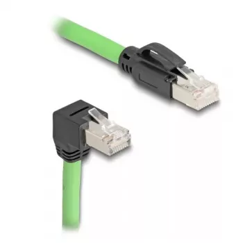 Cavo di rete DeLOCK RJ45 Cat.6A connettore maschio su connettore maschio angolare 1 m verde