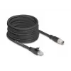 Cavo di rete DeLOCK 80586 M12 su RJ-45 Cat5e 10 m nero