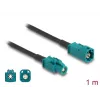 Cavo coassiale DELOCK 90679 — HSD Z su HSD Z, 1 m, nero/blu
