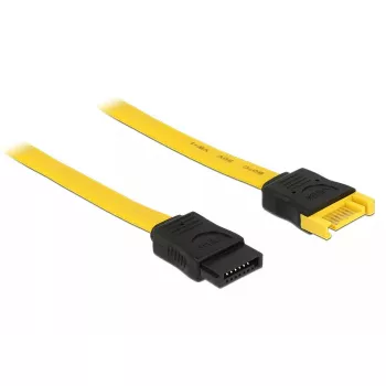 Cavo SATA DeLOCK 0,7 m 2x SATA III SATA 7 pin nero giallo