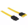 Cavo SATA DeLOCK 0,7 m 2x SATA III SATA 7 pin nero giallo