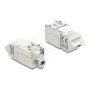 Delock 90937 Modulo Keystone da RJ45 a LSA Cat.6A, angolato a 45 gradi, schermato, passaggio cavo a 90 gradi, senza attrezzi