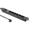 Ciabatta per RACK 19 1U QOLTEC PDU 16A 6xSCHUKO 1,8m