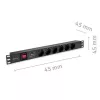 Ciabatta per RACK 19 1U QOLTEC PDU 16A 6xSCHUKO 1,8m