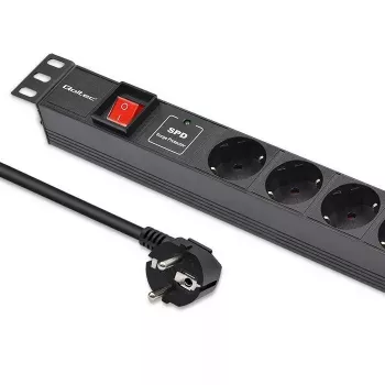 Ciabatta per RACK 19 1U QOLTEC PDU 16A 6xSCHUKO 1,8m