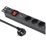 Ciabatta per RACK 19 1U QOLTEC PDU 16A 6xSCHUKO 1,8m