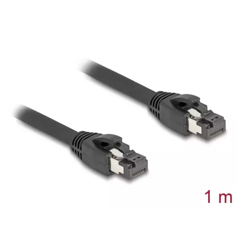 Cavo di rete DeLOCK RJ45 Cat.8.1 S/FTP 1 m fino a 40 Gbit/s nero