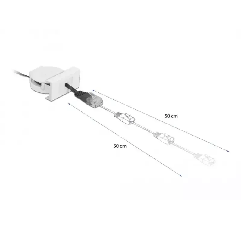 Cavo di cablaggio per rete DeLOCK Easy 45 modulo RJ45 Cat.5e nero
