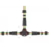 Delock 86917 Connettore cavo per esterni, a T, 3 pin, IP68, a vite, nero