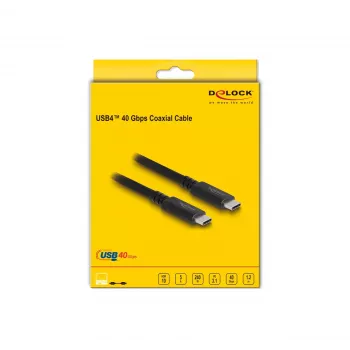 Cavo coassiale USB4 DeLOCK 40 Gbit/s 1,2 m USB PD 3.1 240 W