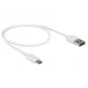 Cavo USB DeLOCK 84806 USB 2.0 0,5 m USB A Micro-USB B bianco