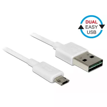 Cavo USB DeLOCK 84806 USB 2.0 0,5 m USB A Micro-USB B bianco