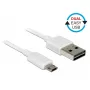 Cavo USB DeLOCK 84806 USB 2.0 0,5 m USB A Micro-USB B bianco