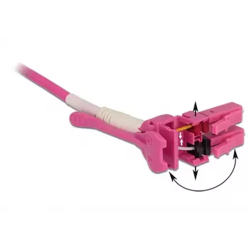 Cavo in fibra ottica DeLOCK 85135 5m LC rosa
