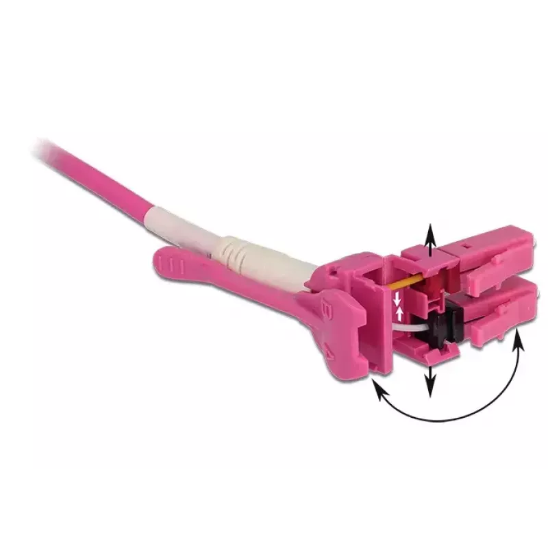 Cavo in fibra ottica DeLOCK 85135 5m LC rosa