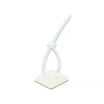 Supporto per fascette DeLOCK 18677 bianco nylon 10 pz.