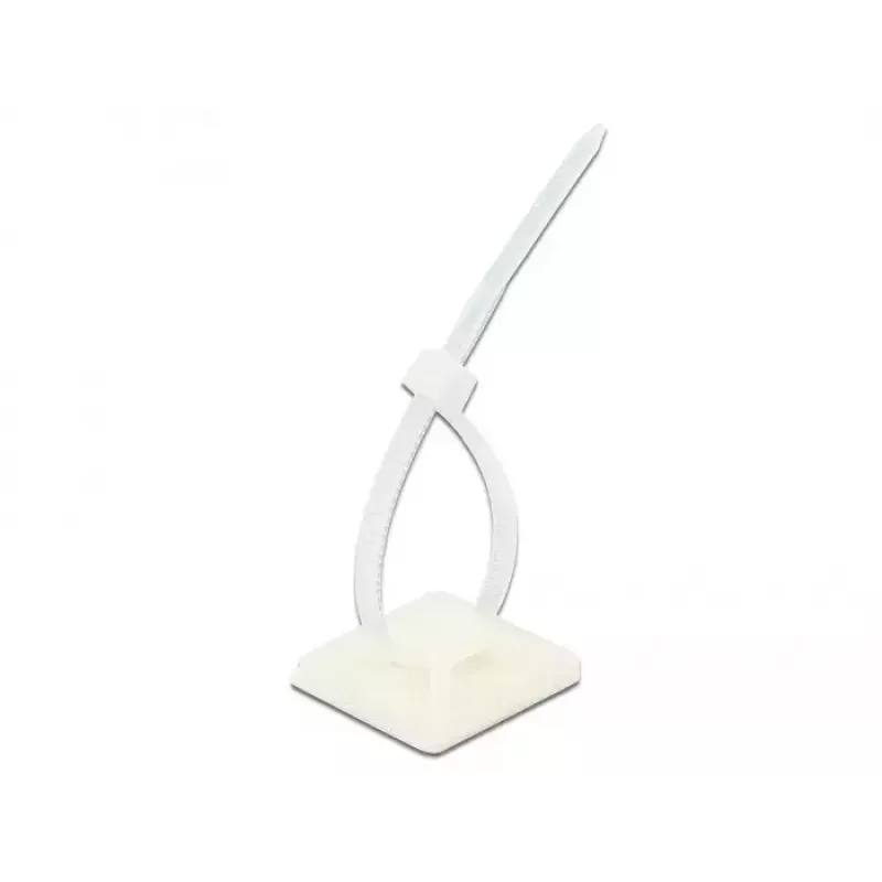 Supporto per fascette DeLOCK 18677 bianco nylon 10 pz.