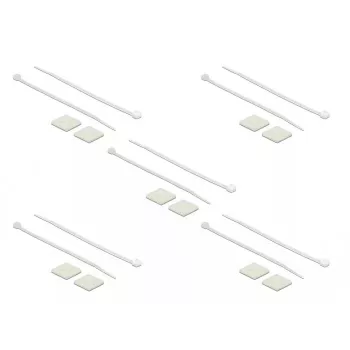Supporto per fascette DeLOCK 18677 bianco nylon 10 pz.
