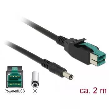 Cavo di alimentazione DeLOCK 85498 2m PoweredUSB nero