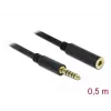 Cavo audio DeLOCK 85795 0,5 m 4,4 mm nero