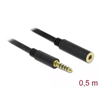 Cavo audio DeLOCK 85795 0,5 m 4,4 mm nero