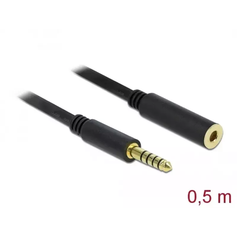 Cavo audio DeLOCK 85795 0,5 m 4,4 mm nero
