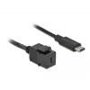 Modulo Keystone DeLOCK 86398 piatto nero USB-C