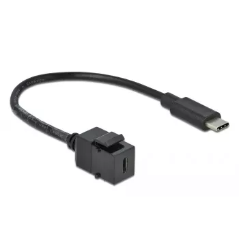 Modulo Keystone DeLOCK 86398 piatto nero USB-C