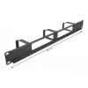 Pannello per gestione cavi DeLOCK 19 pollici 66657 nero 1U con 2 aperture e 3 ganci