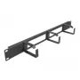 Pannello per gestione cavi DeLOCK 19 pollici 66657 nero 1U con 2 aperture e 3 ganci