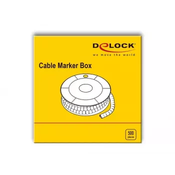 Marcatori per cavi DeLOCK 18357 giallo 500 pz.