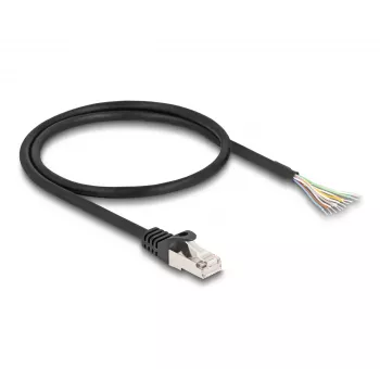 Cavo DeLOCK RJ50 connettore maschio su estremità libere S/FTP 0,5 m nero