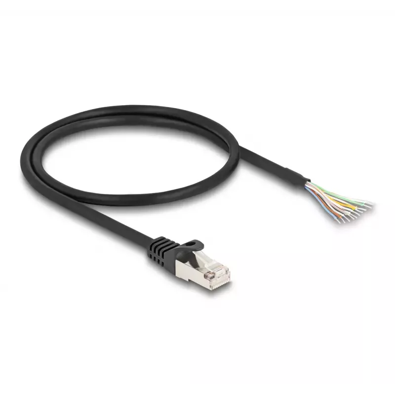 Cavo DeLOCK RJ50 connettore maschio su estremità libere S/FTP 0,5 m nero