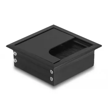 Passacavi DELOCK 66855 per scrivania, nero, 80×80×28 mm, 1 pezzo
