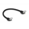 Cavo di rete DeLOCK RJ45 Cat.6A S/FTP angolare 45° 0,25 m nero