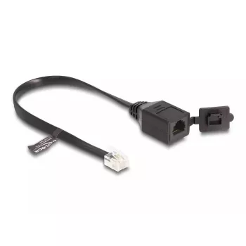 Cavo DeLOCK RJ12 connettore maschio su RJ12 connettore femmina 20 cm nero