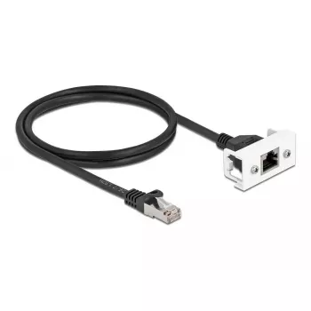 Prolunga di rete DeLOCK Cat.6A 1 m nero S/FTP RJ45