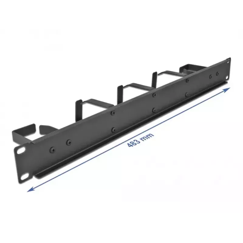 Pannello di gestione cavi DeLOCK 19 pollici 66848 nero con 5 ganci
