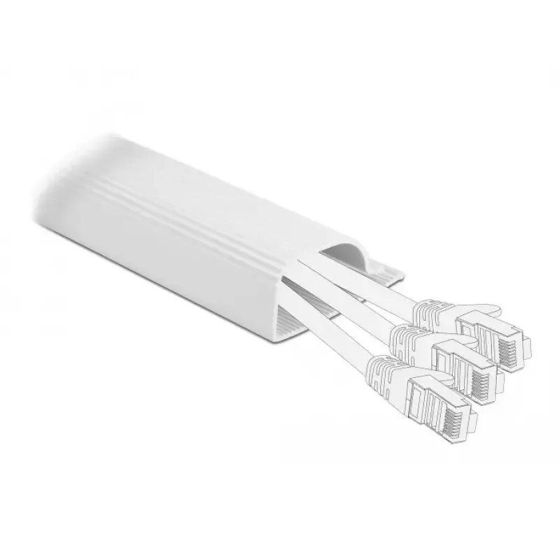 Canalina portacavi DeLOCK 20885 montaggio sottotavolo 63 x 28 mm bianco 2 pezzi