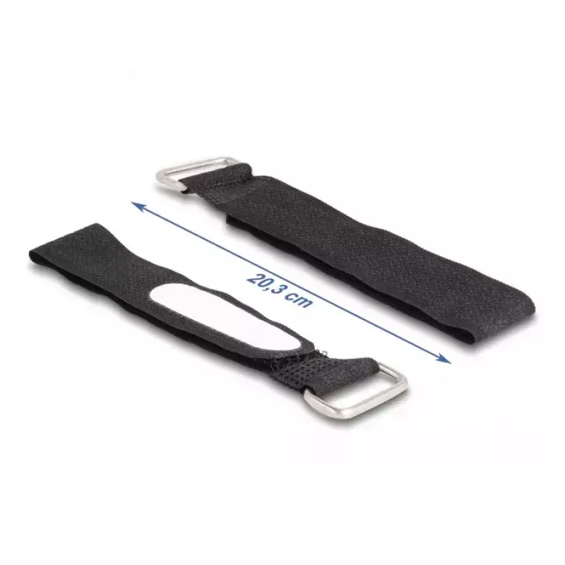 Fascette per cavi in velcro DeLOCK 203x20 mm nero 5 pezzi