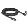 Cavo di rete DeLOCK RJ45 Cat.8.1 90° angolare verso il basso / dritto 5 m nero