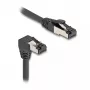 Cavo di rete DeLOCK RJ45 Cat.8.1 90° angolare verso il basso / dritto 5 m nero