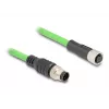 Cavo di rete DeLOCK M12 codifica A 8 poli connettore maschio su connettore femmina PUR (TPU) 1 m