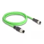 Cavo di rete DeLOCK M12 codifica A 8 poli connettore maschio su connettore femmina PUR (TPU) 1 m