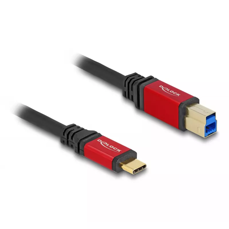 Cavo USB DeLOCK 80612 USB Type-C su Type-B 1 m 5 Gbit/s rosso metallo