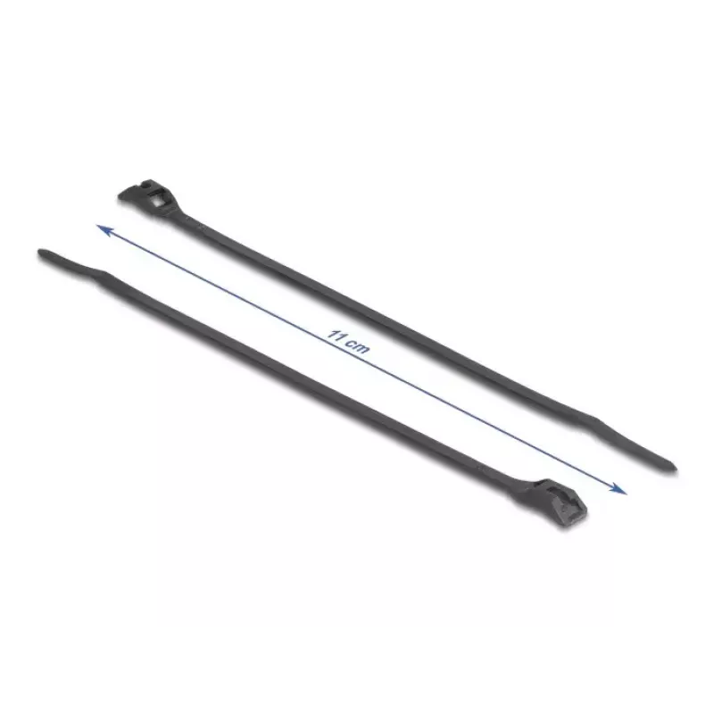 Fascetta fermacavo riutilizzabile DeLOCK 19465 poliammide nero 110 mm 100 pezzi