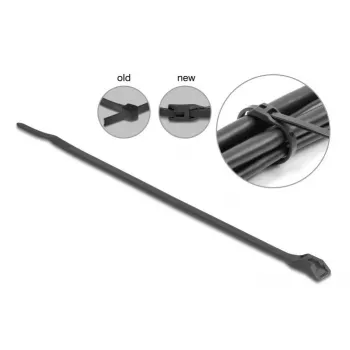 Fascetta fermacavo riutilizzabile DeLOCK 19465 poliammide nero 110 mm 100 pezzi